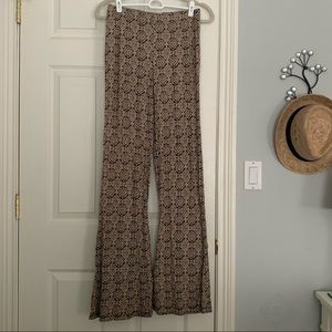 Patterned High Waisted Flair Pant